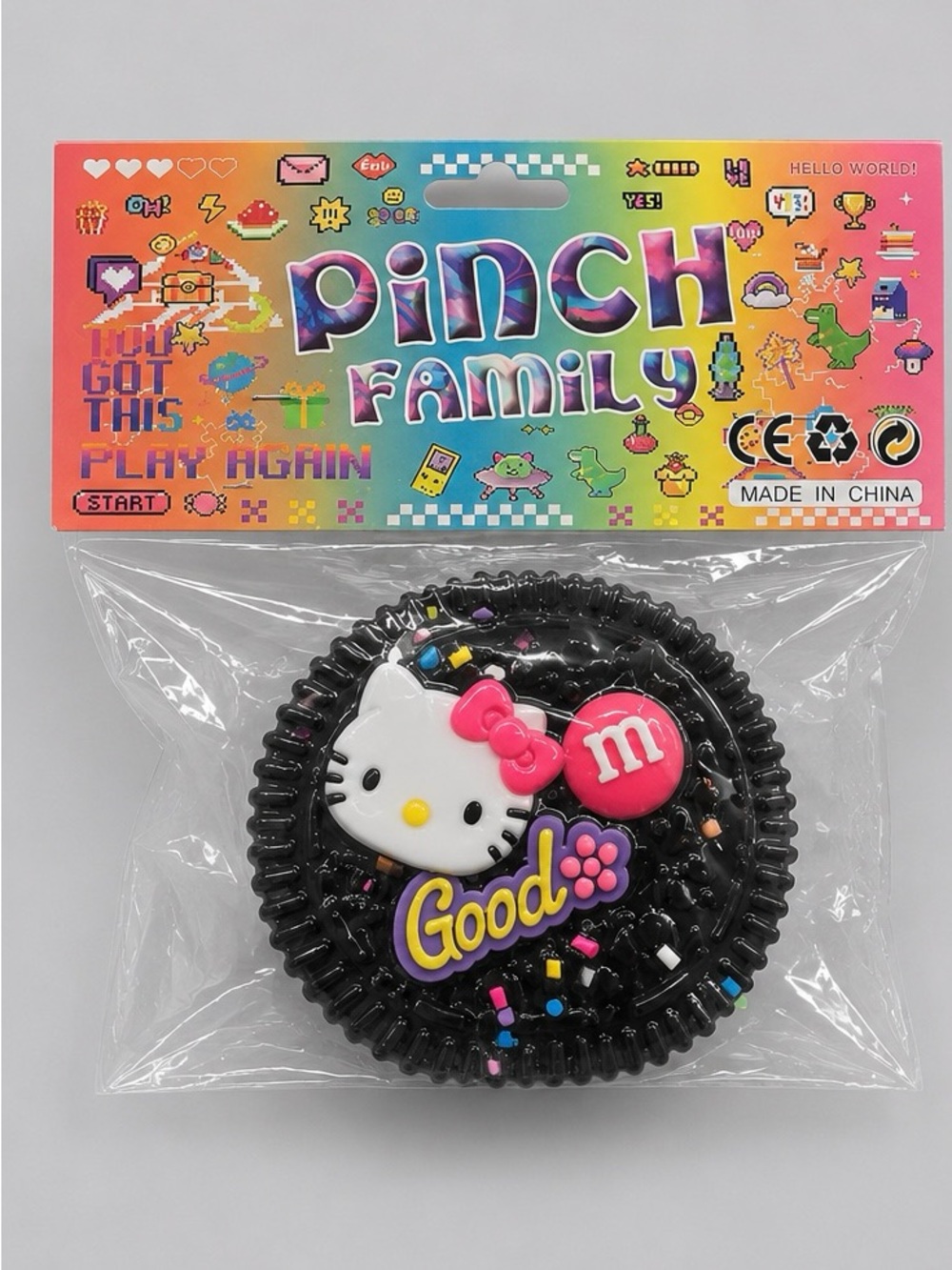 Pinch Family Hello Kitty Oreo Cookie Squishy Sensory Fidget Toy